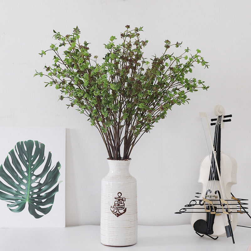 Realistic 3D Printed Fake Flowers - Lifelike Mosquito Grass Faux Plants for Home Decor, Perfect for Indoor Potted Arrangements