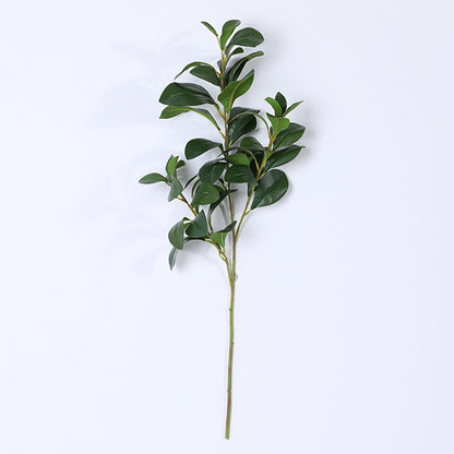 Chic Scandinavian Style Greenery Decor Accent - Artificial Bodhi Leaf and Bean Leaf Plant Arrangement for Stylish Home Decor