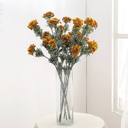 Lifelike Velvet Faux Flower Arrangement with 3 Scented Snowballs - Perfect for Hotel Decor, Home Styling, and Wedding Celebrations with Artificial Silk Greenery