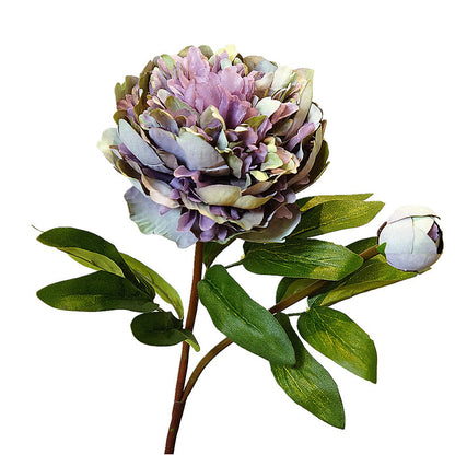 Realistic Artificial Peony Flowers – Luxurious 2-Headed Floral Arrangement for Home Decor, Wedding Decoration, and Photography Backdrops