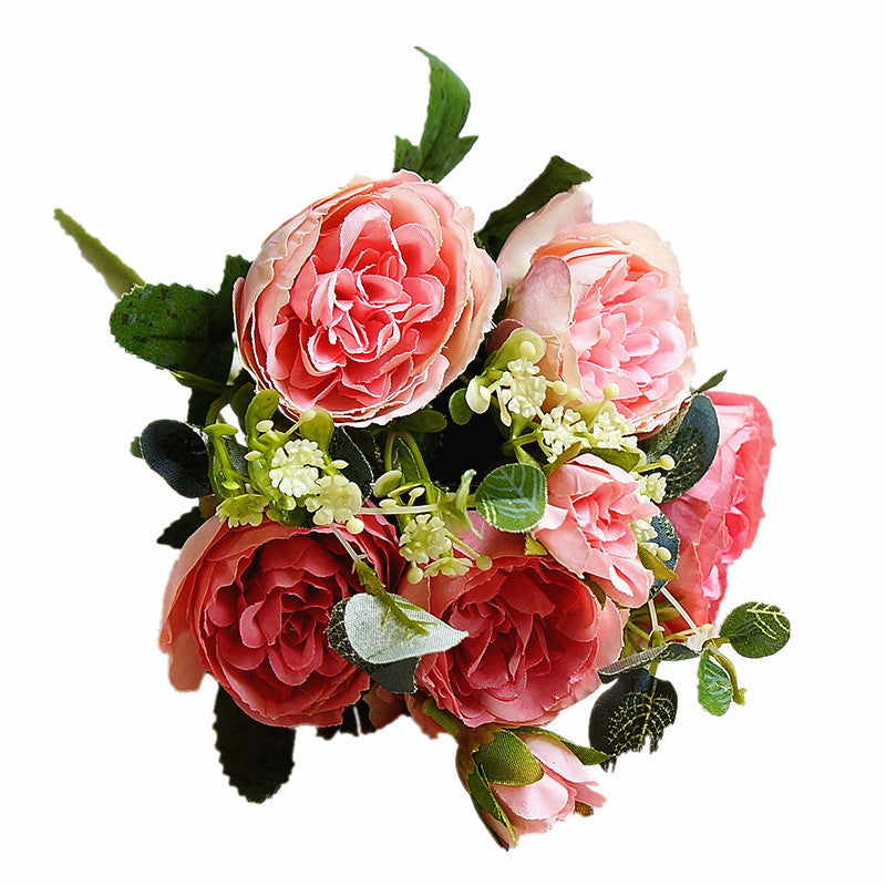 Lifelike Austin Rose Bouquet - 6 Stunning Faux Flowers for Home Décor and Wedding Celebrations - Perfect for Elegant Arrangements