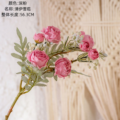 Lush Green Plant Artificial Floral Arrangement - Elegant Faux Flowers for Weddings and Home Decor - Trendy INS Style Decorative Piece MW83112