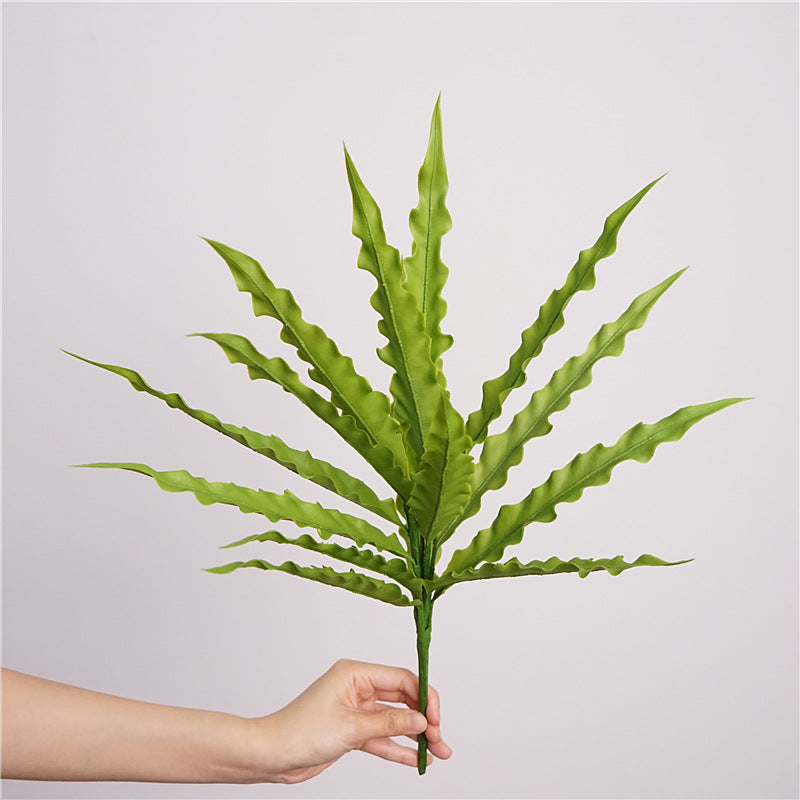 Realistic Artificial Greenery Plant - Bird's Nest Fern with Lush Leaves for Faux Grass Lawn Décor | Perfect Miniature Diorama & Aquarium Photography Prop