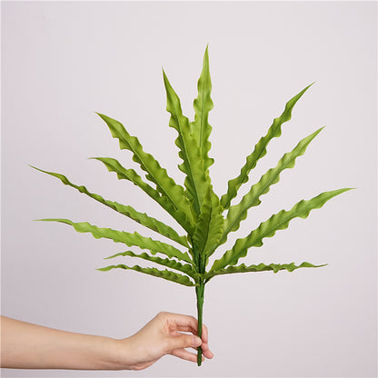 Realistic Artificial Greenery Plant - Bird's Nest Fern with Lush Leaves for Faux Grass Lawn Décor | Perfect Miniature Diorama & Aquarium Photography Prop