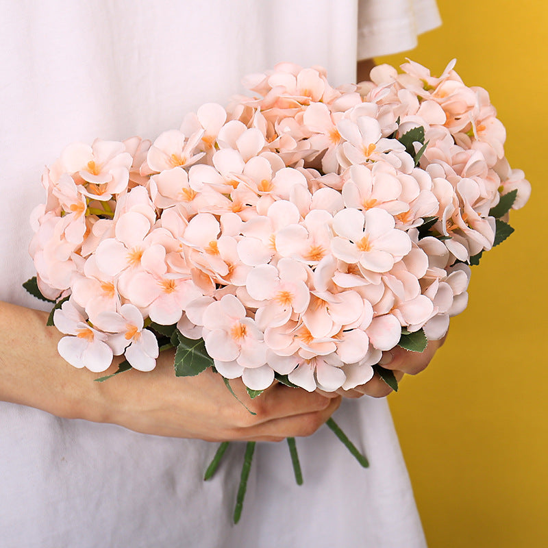 Stunning 5-Branch Artificial Begonia Flower Bouquet - Beautiful Faux Azalea and Hydrangea Arrangements for Weddings and Home Décor - Perfect for Bridal Showers, Parties, and Special Occasions