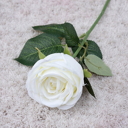 Beautiful Artificial French Mini Cala Rose - Single Stem Faux Flower for Weddings, Home Décor, and Photography Backdrops - Realistic Design for Lasting Elegance