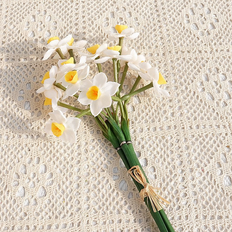 Realistic Faux Daffodil Flowers - Soft Touch Latex Daffodil Home Decor, Perfect for Weddings and Events