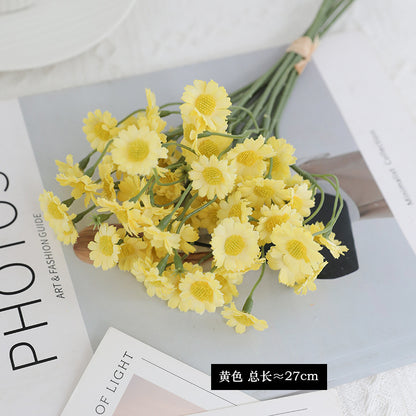 Realistic  Korean Fresh Style Daisy Bouquet - DIY Handcrafted Decor with Chamomile Realistic Flowers for Home and Garden Decoration