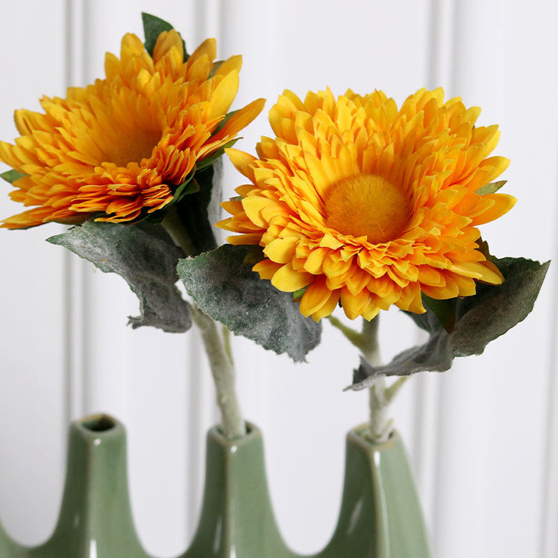 Multi-Layered Sunflower Teddy Realistic Artificial Silk Flowers - Stunning Decorative Props for Photography, Home Decor, and Event Styling