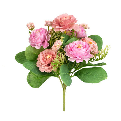 Stunning 7-Head Artificial Peony and Hydrangea Bouquet – Perfect for Elegant European Wedding Decor, Living Room Embellishments, and Lasting Floral Arrangements