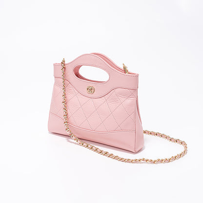 Diamond Pattern Tote Bag Luxury Genuine Oil Wax Leather Shoulder Bag for Effortless Elegance