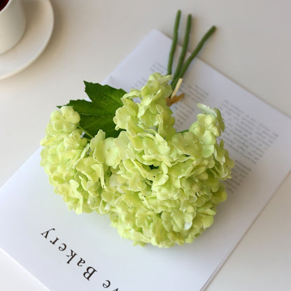 Luxurious 3D Textured Floral Bouquet - Realistic Fake Hydrangea Flowers for Stunning Wedding Arrangements and Home Decor