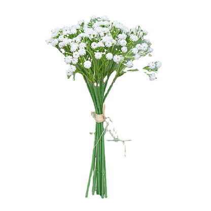 Stunning White Baby's Breath Faux Flowers - 10-Branch Soft Foam Bouquet for Home Decor, Weddings, and Event Decorations