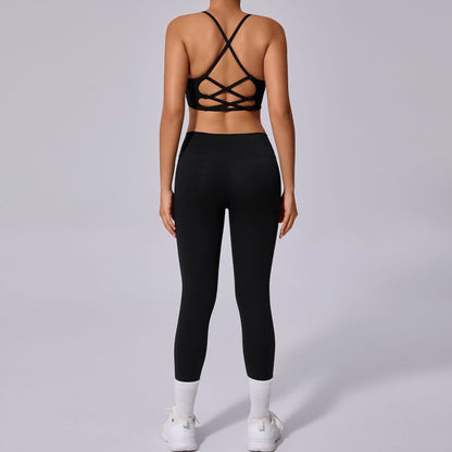 Fall and Winter Shock Absorbing Yoga Suit Set Quick Dry Tight Fitting Two Piece Fitness Outfit for Comfort and Performance