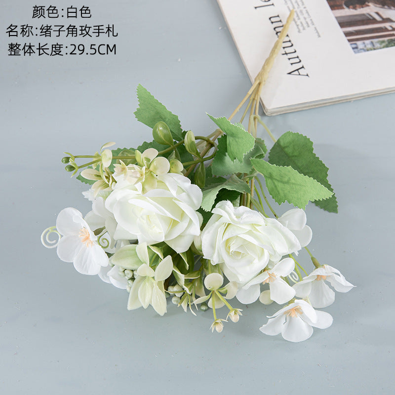 Elegant Faux Rose Bouquet with Realistic Floral Decor – Perfect for Home, Weddings, and Events | INSMW95002