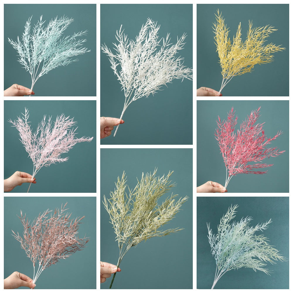 Elegant Bamboo Leaf Grass Faux Floral Arrangement for Home Decor – Perfect for Weddings, Bouquets, and Plant Walls – MW73771