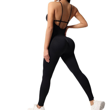 Seamless Lift Tummy Control Bodysuit with Adjustable Straps and Removable Bust Pads for Yoga and Fitness