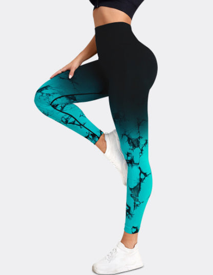 High Waisted Seamless Tie Dye Gradient Yoga Pants for Women Comfortable Butt Lifting Leggings for Running and Fitness