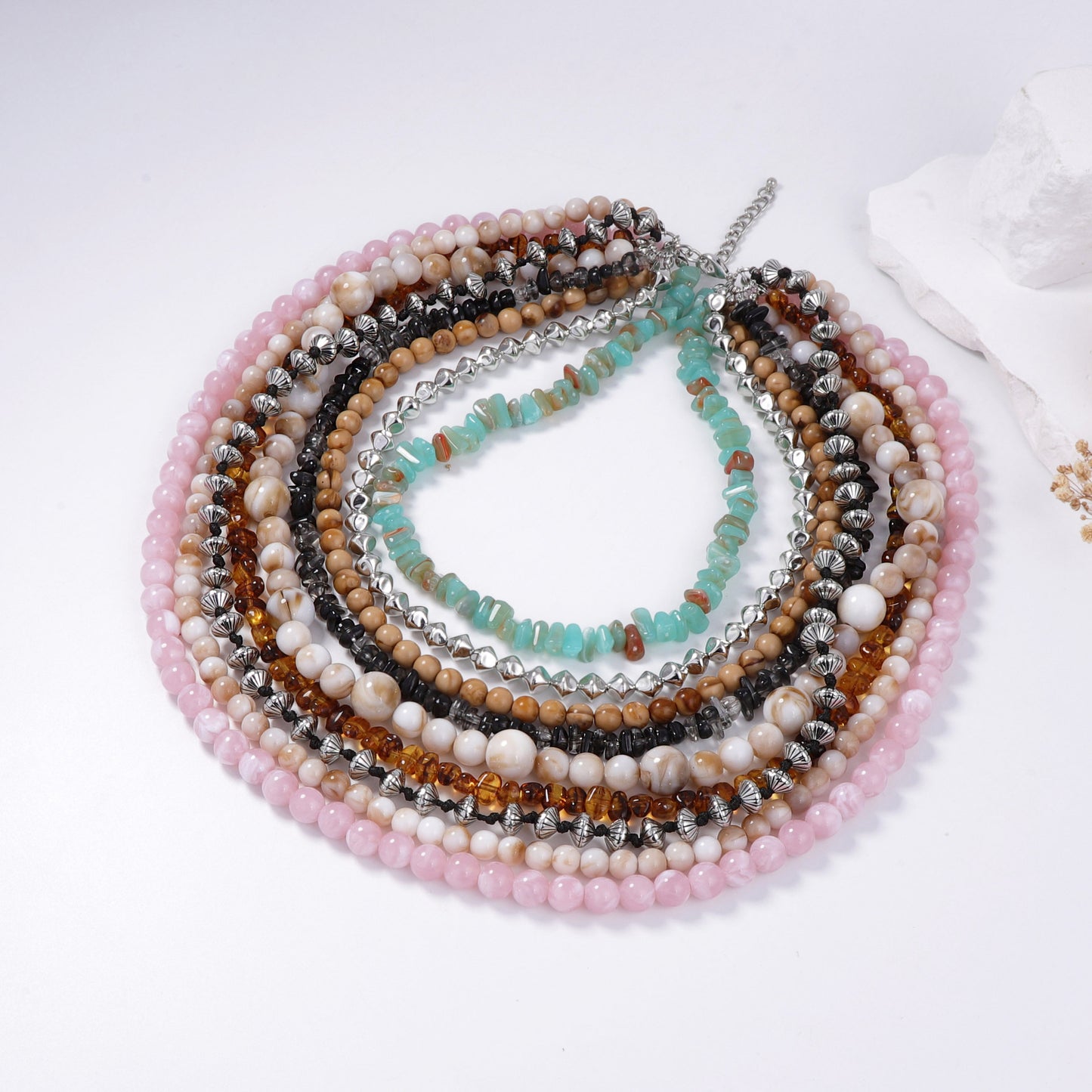 Chic Bohemian Layered Colorful Beaded Necklace – Versatile, Luxurious, and Trendy for Any Casual Occasion