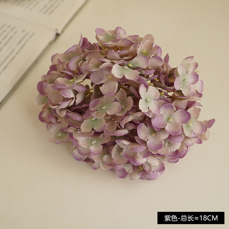 Realistic Hydrangea Flower Head - DIY Craft Supply for Wedding Decorations - 11 Branch Faux Floral Arrangement for Stunning Centerpieces