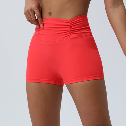 Wrinkle Free High Waisted Butt Lifting Yoga Shorts Seamless Design for Running and Gym Workouts for All Day Comfort and Style