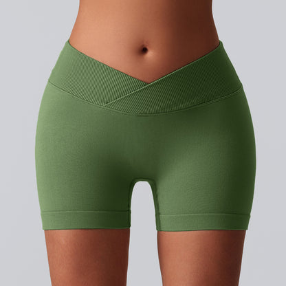 Seamless Breathable Running Shorts High Waisted Peach Lifting Yoga Pants with Three Inch Inseam for Comfort and Style