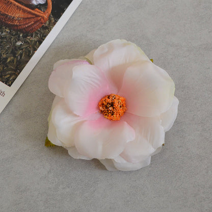 Realistic Handmade Peony Flower Heads - 9cm Faux Silk Peony Floral Accessories for Photography Props and Hanfu Decoration