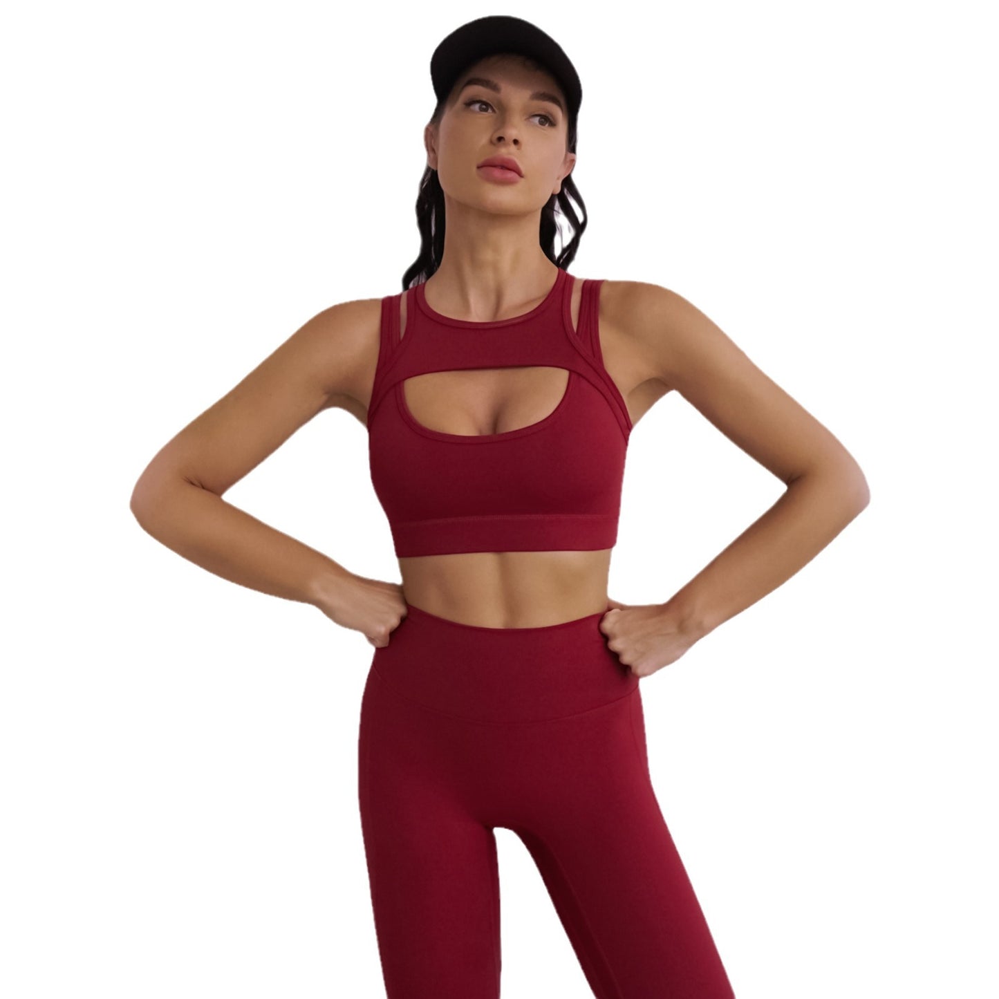 Enhanced Support Sports Bra for a Flattering Back Shape High Waisted No Show Breathable Yoga Set for Comfort and Flexibility