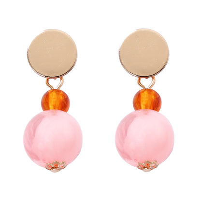 Chic Vintage-Inspired Irregular Geometric Resin Dangle Earrings for Women – Trendy, Unique, and Fashionable Statement Jewelry