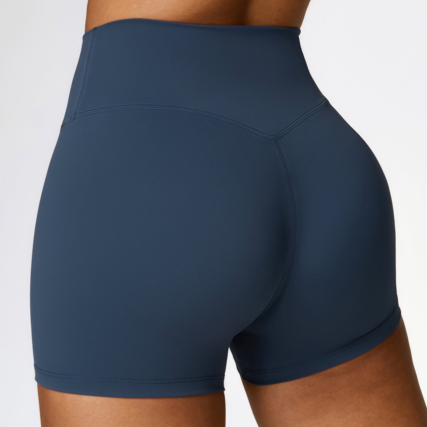 High Waisted Yoga Shorts for Women Soft Brushed Compression Running Shorts for Tummy Control and Lifted Butt for Fitness and Outdoor Activities Model 8519