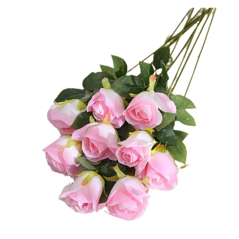 Snow Mountain Rose Artificial Flowers - Realistic Silk Flower Arrangements for Home Decor, Living Room Accents, Wedding Decorations, and Elegant Bouquets