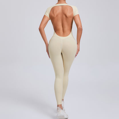 High Performance Quick Dry Yoga Bodysuit Sleeveless Open Back Sportswear for Comfort and Enhanced Lift Model 89071