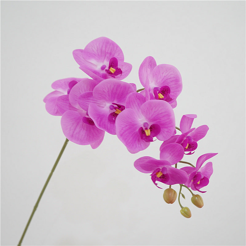 High-Quality Artificial 9-Head Orchid - Ultra-Realistic Feel for Stunning Nordic Table Centerpieces and Wedding Decor