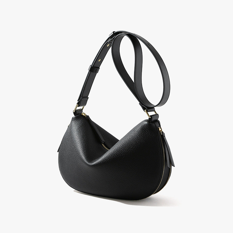 Large Capacity Women s Genuine Leather Crossbody Bag Hobo Purse Made from Cowhide