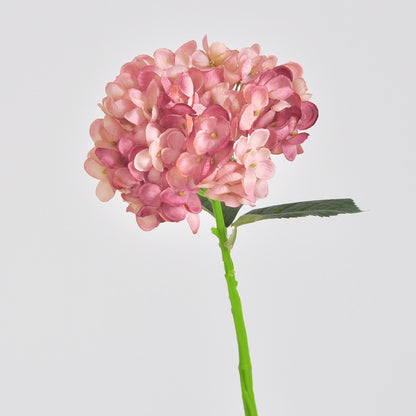 Single Faux Hydrangea Silk Flower for Home Decor - Elegant Wedding Bouquet, Hotel Display Piece, Perfect Photography Prop