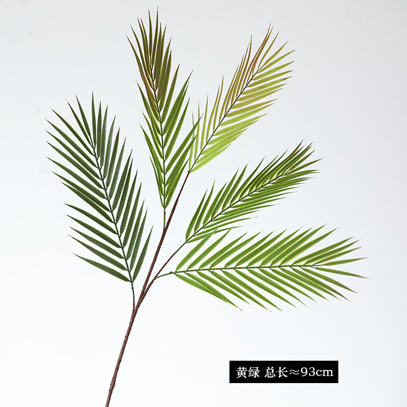 Lifelike Long-Branch Faux Green Palm Leaf Plant - Perfect for Outdoor Decor, Landscape Design, and Elegant Wedding Settings