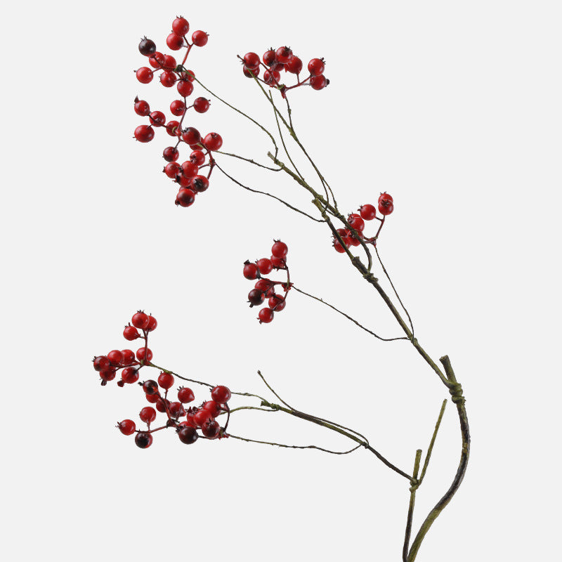 Realistic Blueberry Branch and Berry Decorative Arrangement for Luxurious American Home Décor, Wedding Celebrations, and Photography Props