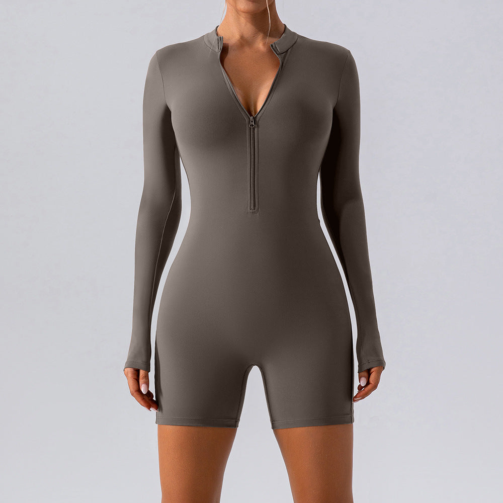 Zip Up Long Sleeve Bodysuit for Dance Training Fitness and Yoga Women's Form Fitting Activewear for Maximum Comfort and Style