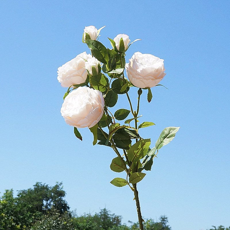 Luxurious Faux Rose Bouquet - Elegant British Austin Roses for Home Décor, Wedding Celebrations, and Stunning Photography Backdrops