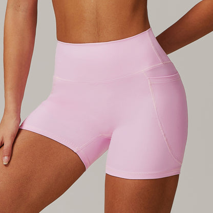 Summer Quick Dry High Waisted Active Shorts with Pockets Breathable Yoga and Running Shorts for Comfort and Performance