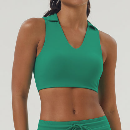 Sports Bra with Adjustable Straps and Foam Padding Comfortable Shock Resistant Yoga and Running Top for Outdoor Fitness Activities