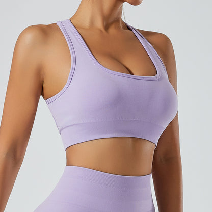 Summer Women's Yoga Bra with Beautiful Back Design Comfortable Shock Resistant Sportswear for Running Fitness and Everyday Wear