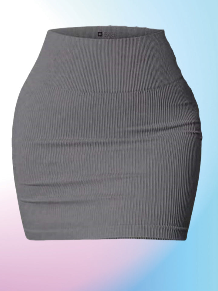 High Waisted Ribbed Yoga Skirt for Women and Supportive Fitted Workout Skirt for Gym and Casual Wear