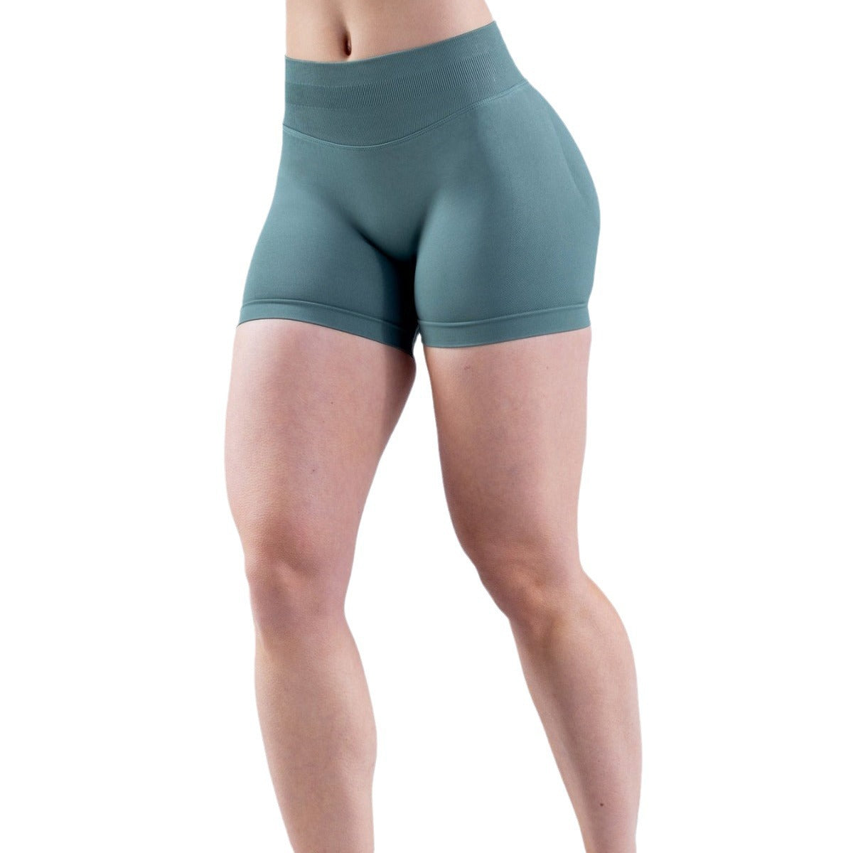 High Performance Seamless Low Waist Quarter Yoga Shorts Breathable Moisture Wicking and Sculpting Design for Optimal Support and Comfort