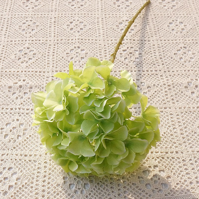 Realistic Artificial Single Stem Hydrangea - Perfect for Weddings, Photography, and Home Decor Enhancements