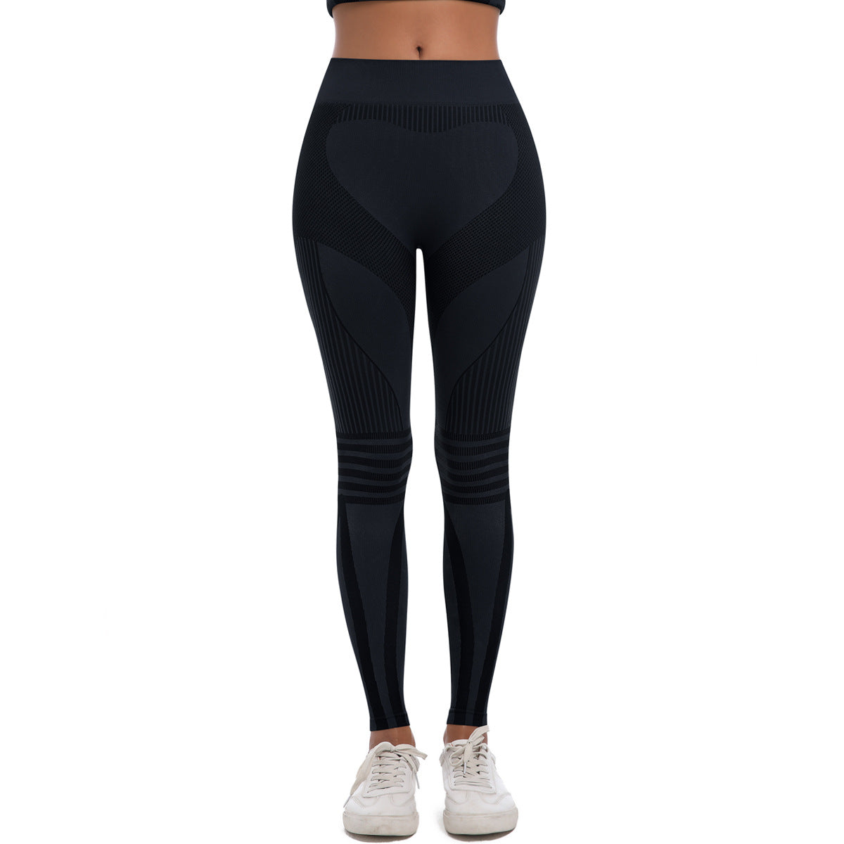 Seamless High Waisted Knit Leggings for Breathable and Stretchy Skiing Running Gym Workouts and Yoga