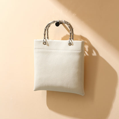 Genuine Leather Crossbody Bag for Women Distressed Cowhide Shoulder Bag with Chic Chain Handles Unique Design Tote for Everyday Use