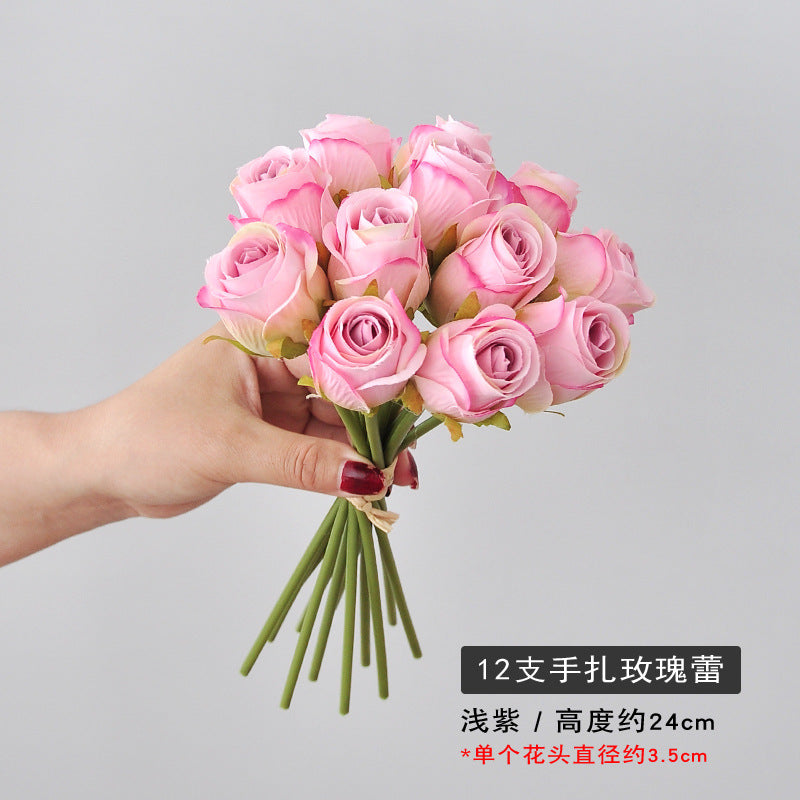 Elegant Handheld Artificial Rose Bouquet for Home Décor and Photography Props | Perfect for Wedding Decorations and Special Events