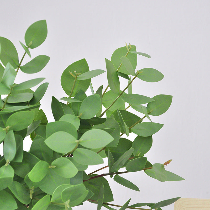 Realistic Eucalyptus Leaf Faux Flower with Moisture-Like Double-Layered Leaves and Trifoliate Lemon Leaves - Perfect for Home Decor and Lasting Beauty