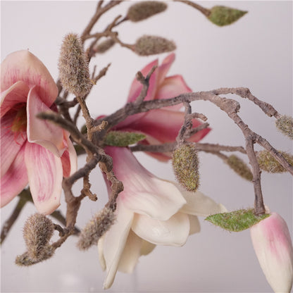 Soft Touch Faux Magnolia Flowers - Realistic Home and Dining Room Decor, Perfect for Weddings and Photography Props